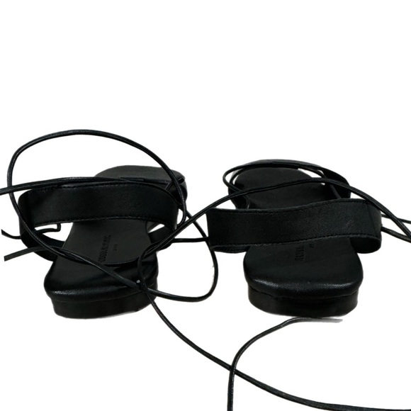 New BANANA REPUBLIC Genuine Leather Lace Up Flat Sandals Sz 6 Summer Shoe - Picture 6 of 11